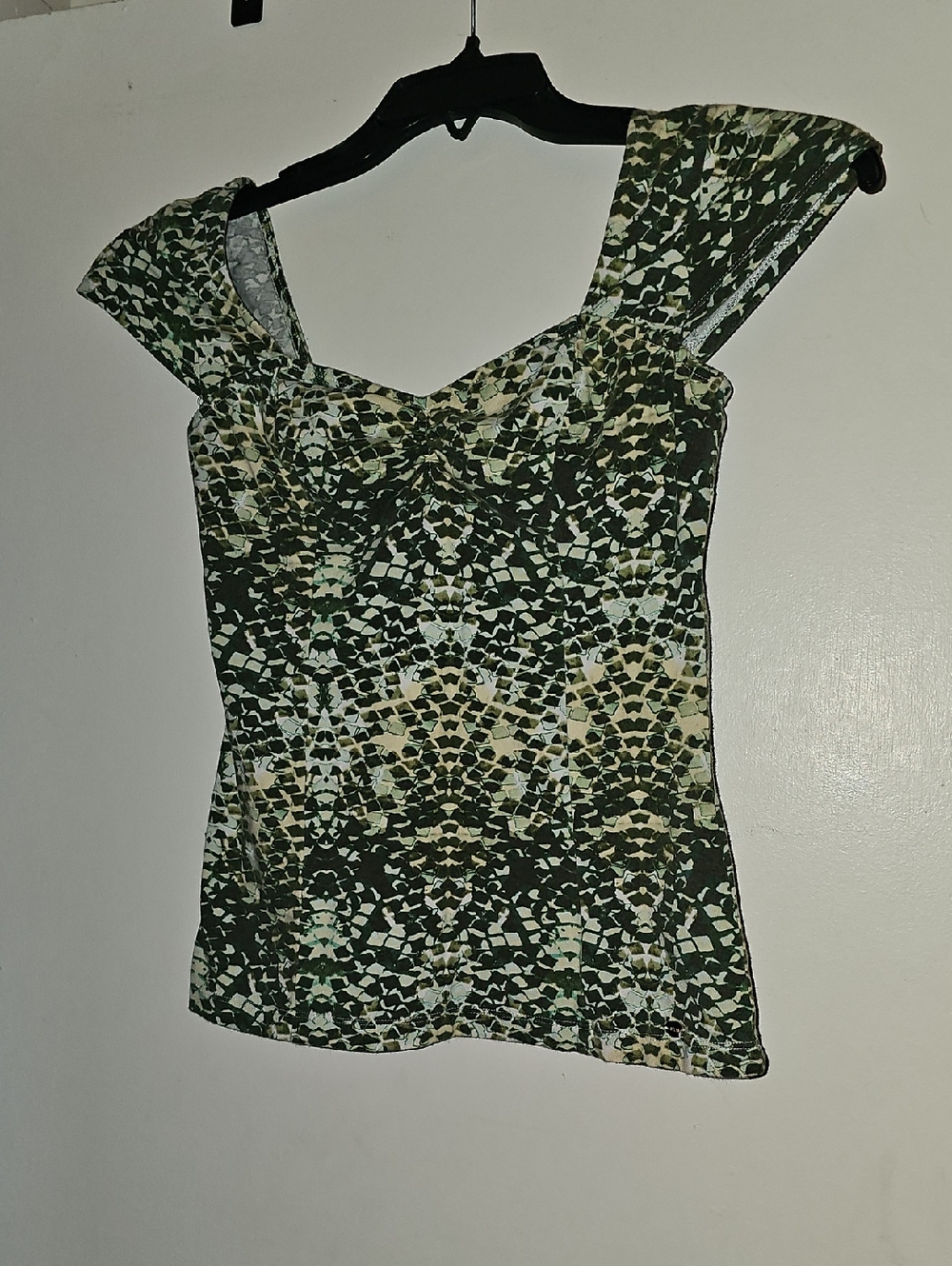 Guess Green Mosaic Sweetheart Camisole